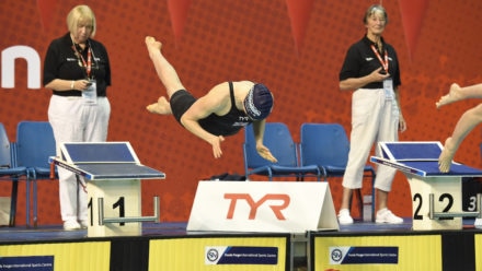 Annabel Guye-Johnson clinches 100m Breaststroke gold