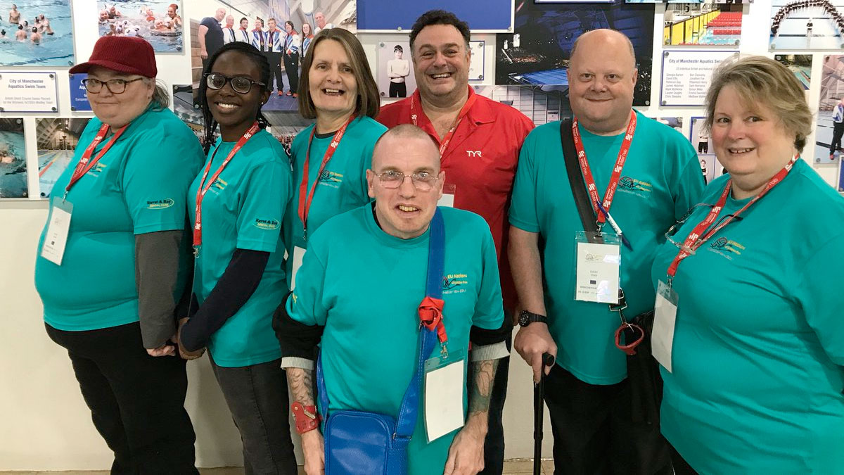 Ian Elliott with volunteers in Manchester